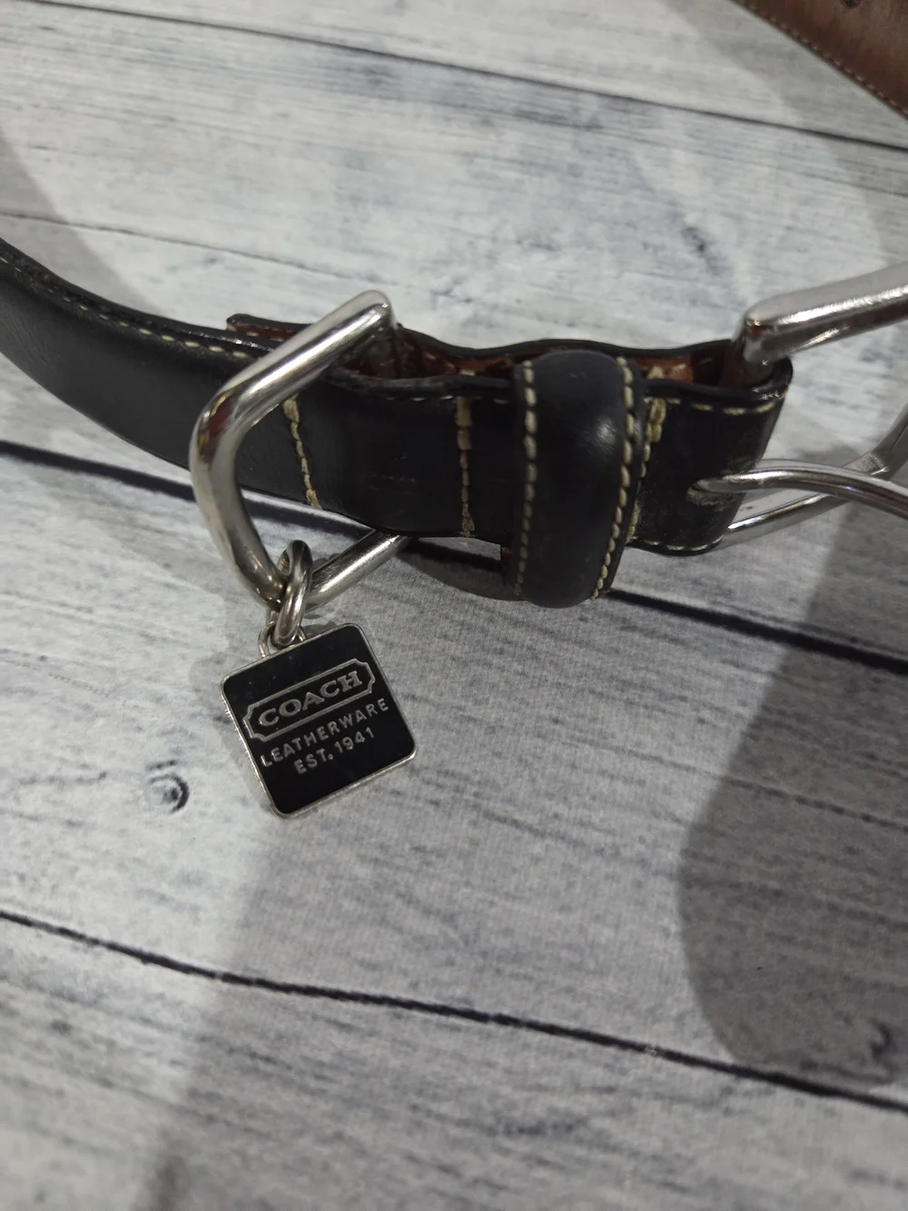 Coach Leather Dog Collar Large